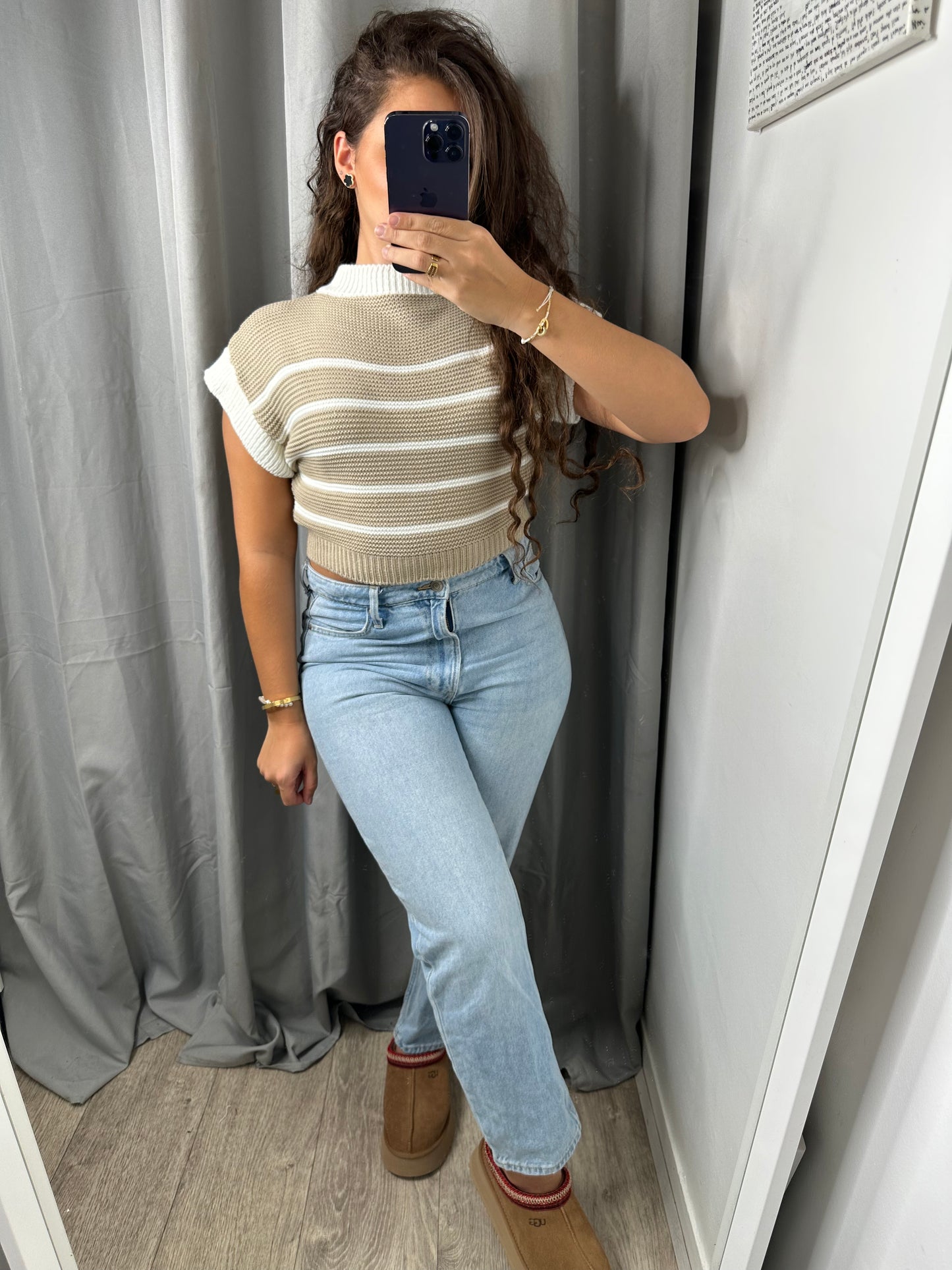 Pull marin beige