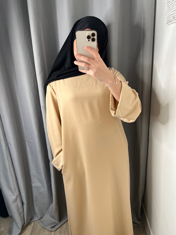 Abaya ample beige