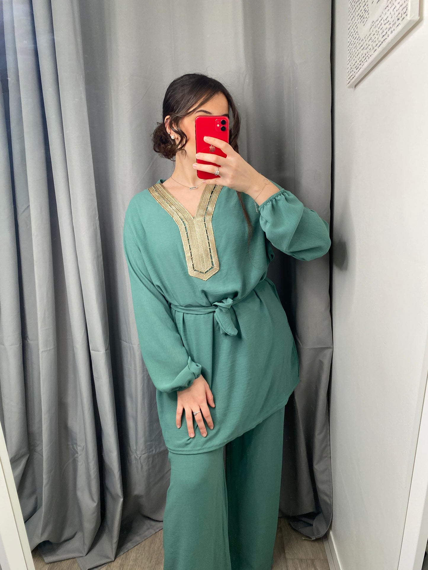 Ensemble Jasmine vert emeraude