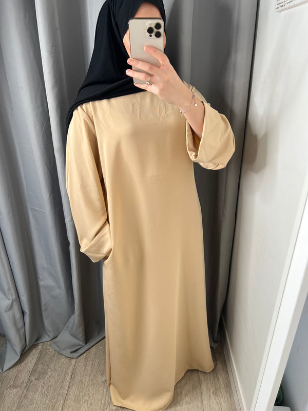 Abaya ample beige