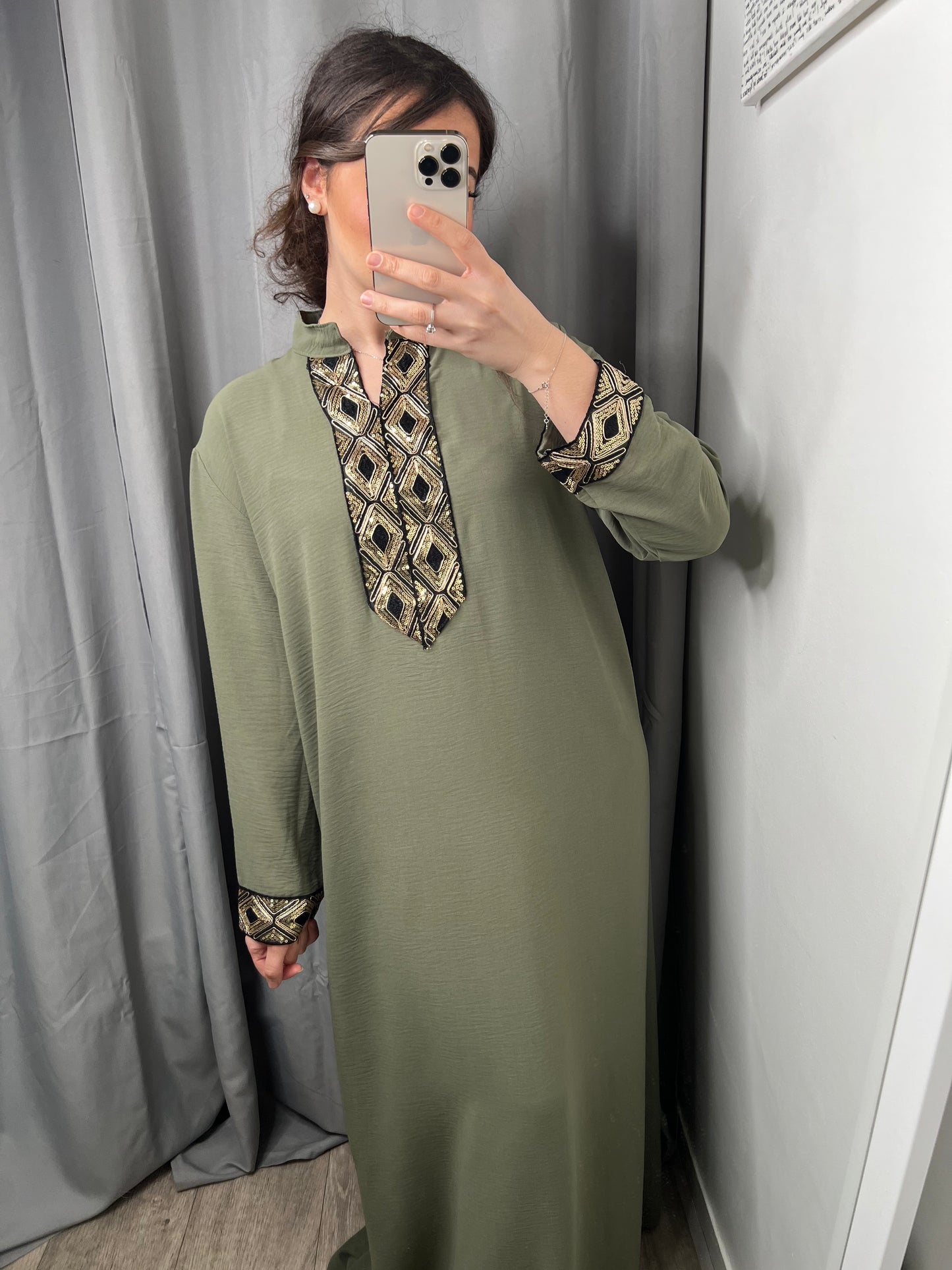 Abaya Zeïa kaki