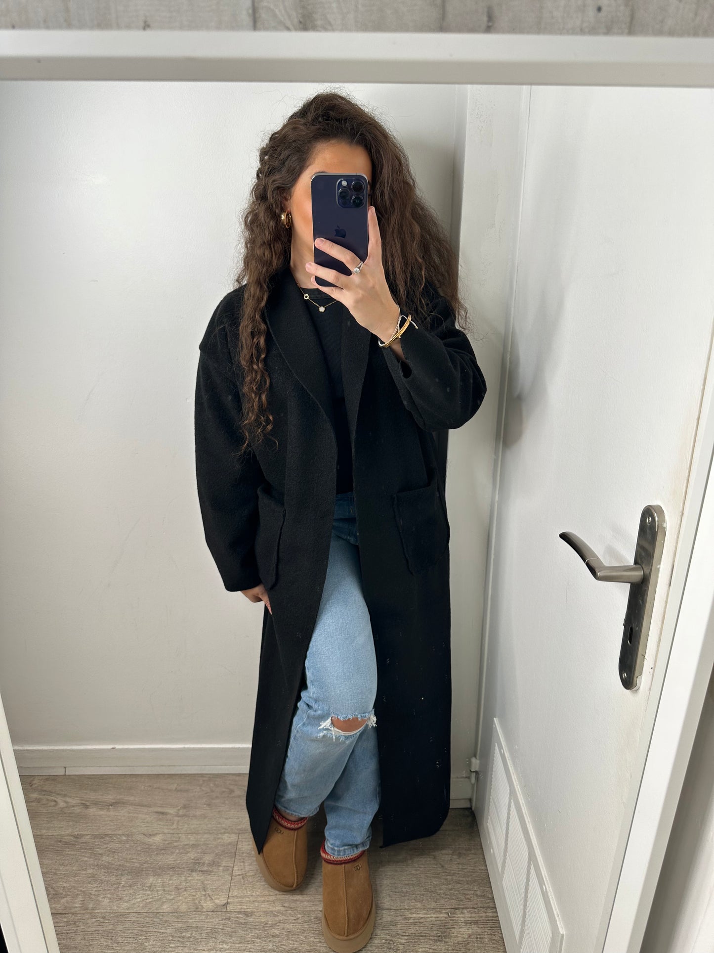 Veste longue noir
