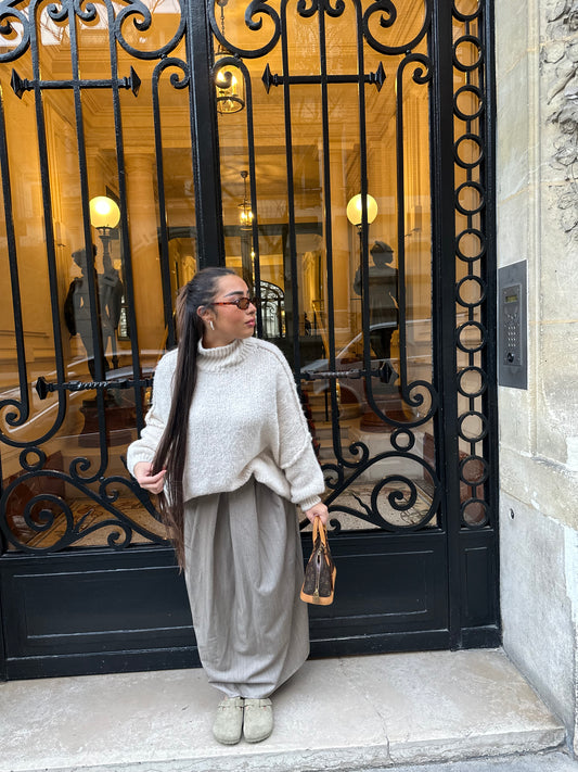 Jupe longue taupe
