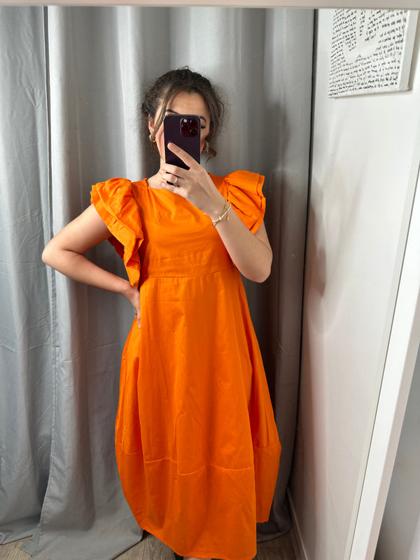 Robe flora orange