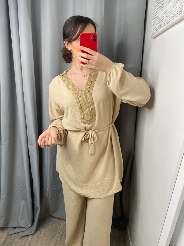 Ensemble Jasmine beige crème