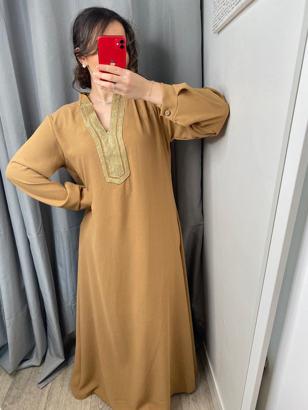 Abaya jasmine camel