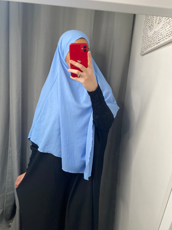 Khimar en jazz bleu ciel