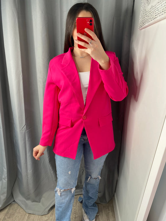 Blazer oversize rose fushia