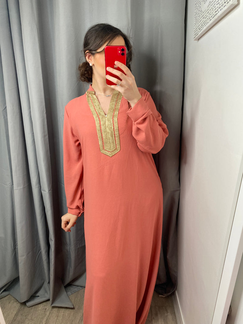 Abaya Jasmine corail