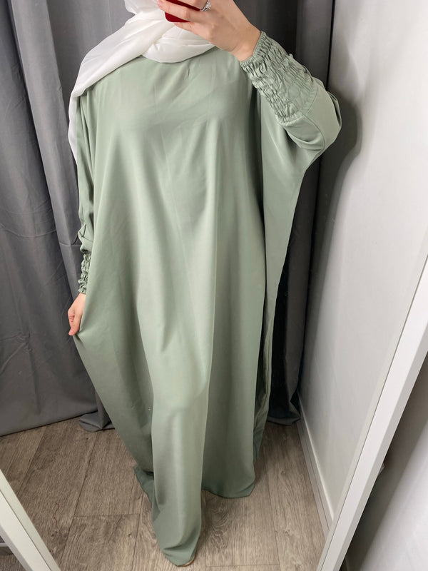 Abaya Myriam vert d’eau