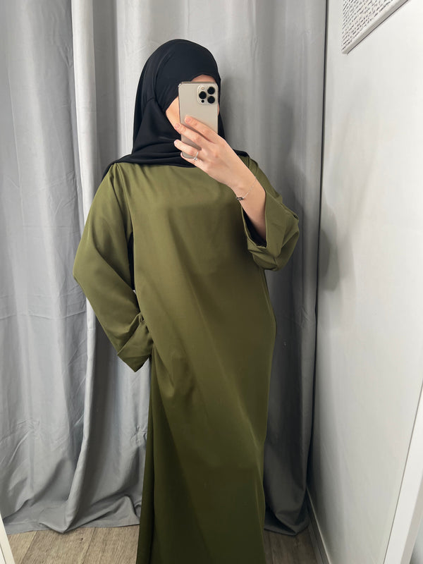 Abaya ample kaki