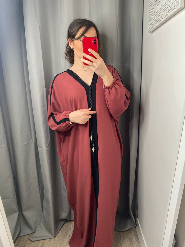 Abaya Emirates mauve