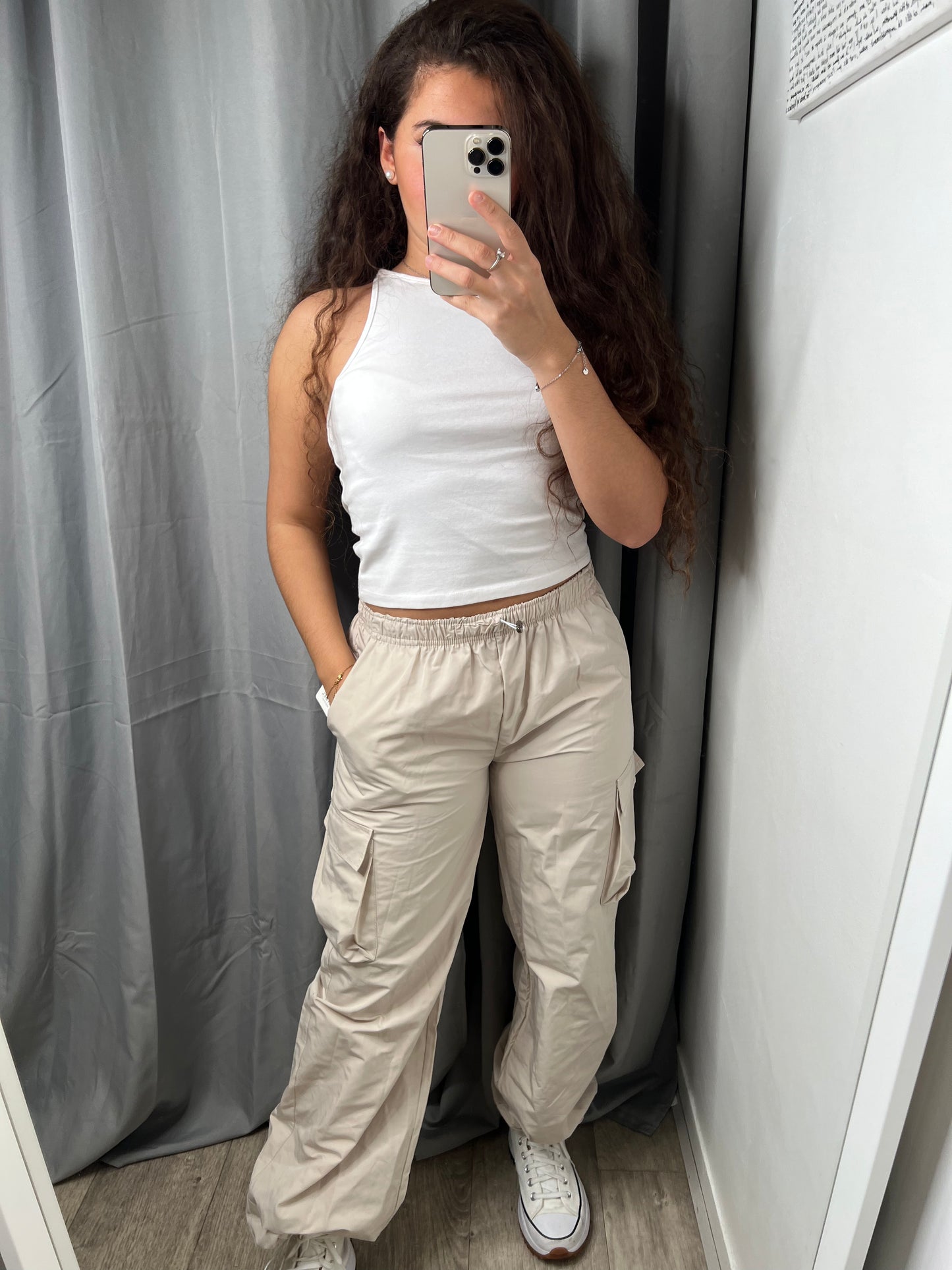 Cargo parachute beige