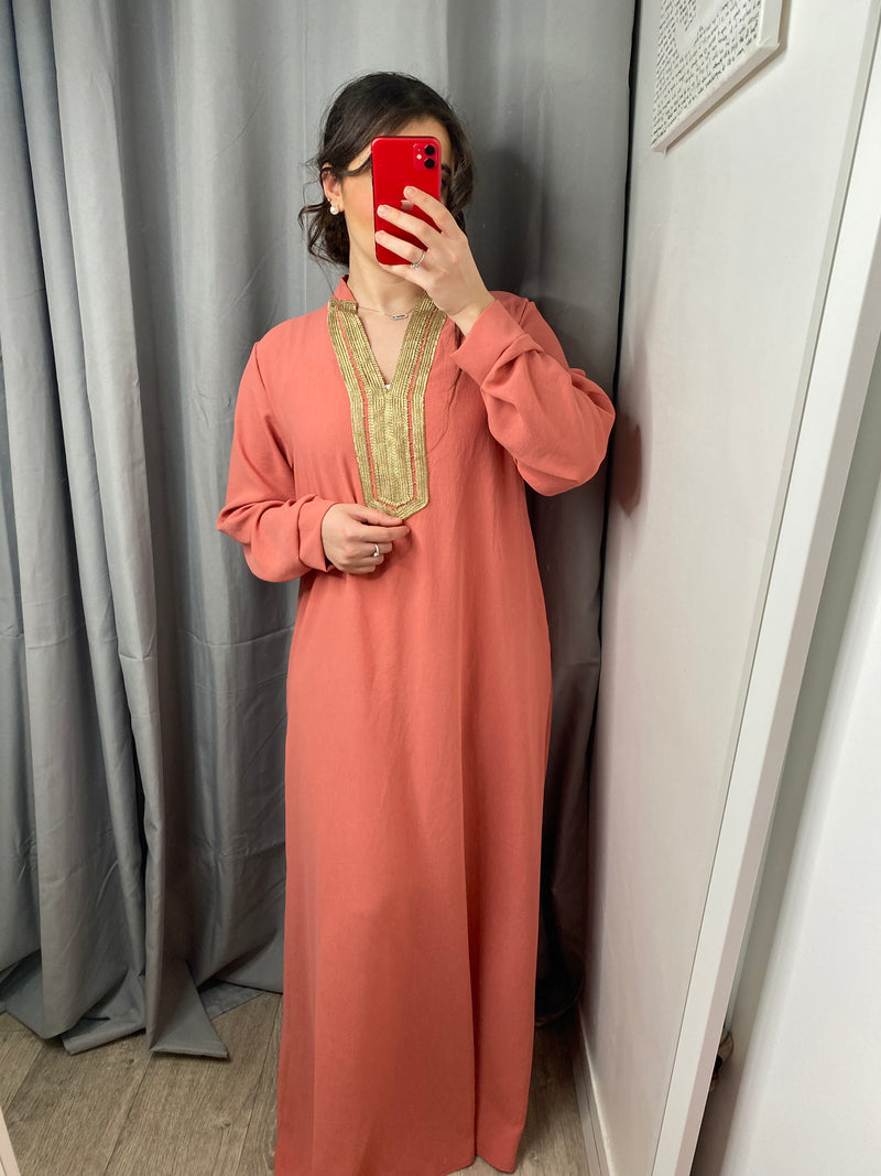 Abaya Jasmine corail