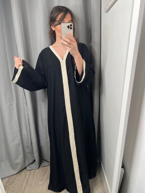 Abaya Délia noir