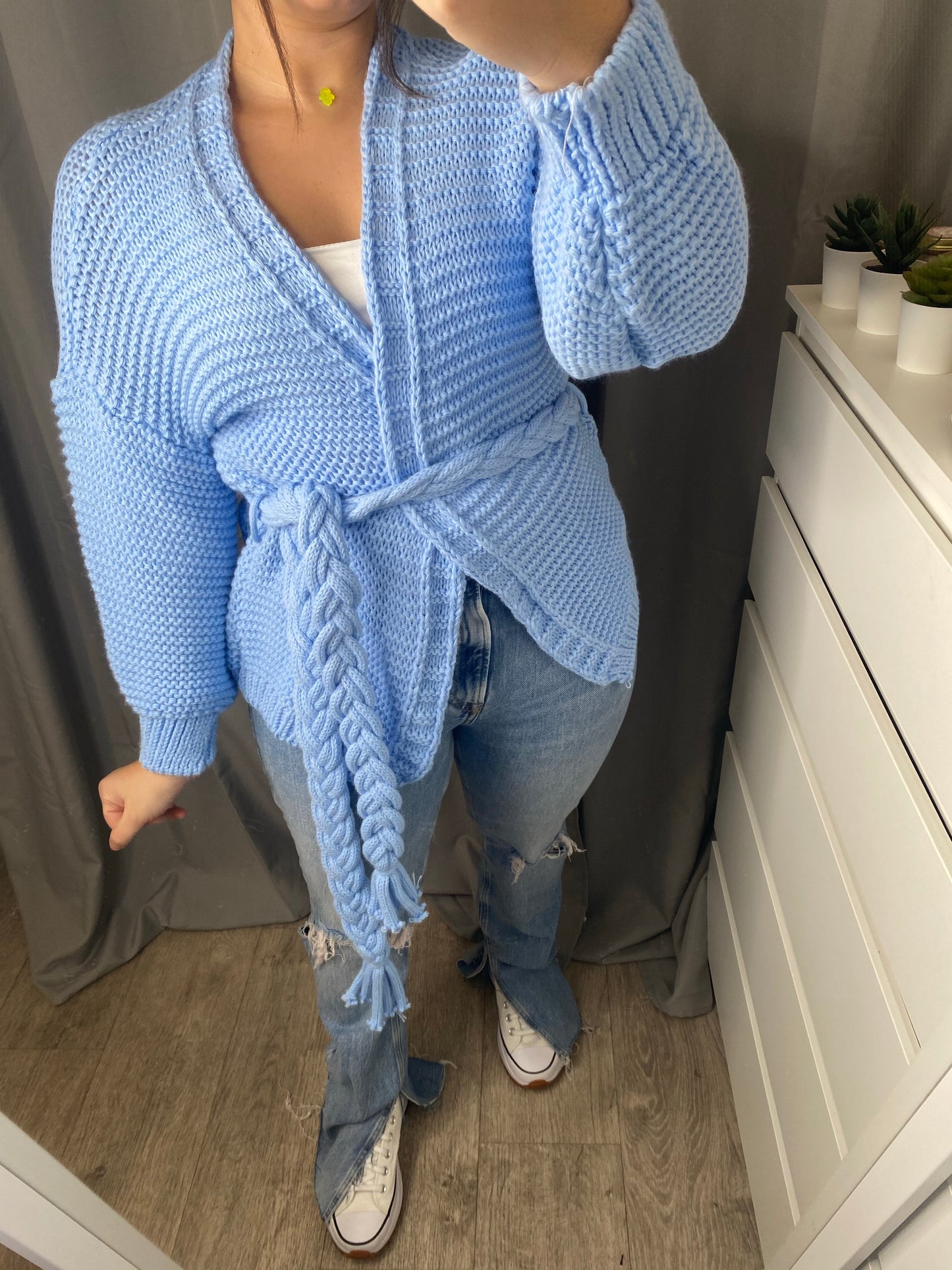 Gilet à noeud bleu ciel
