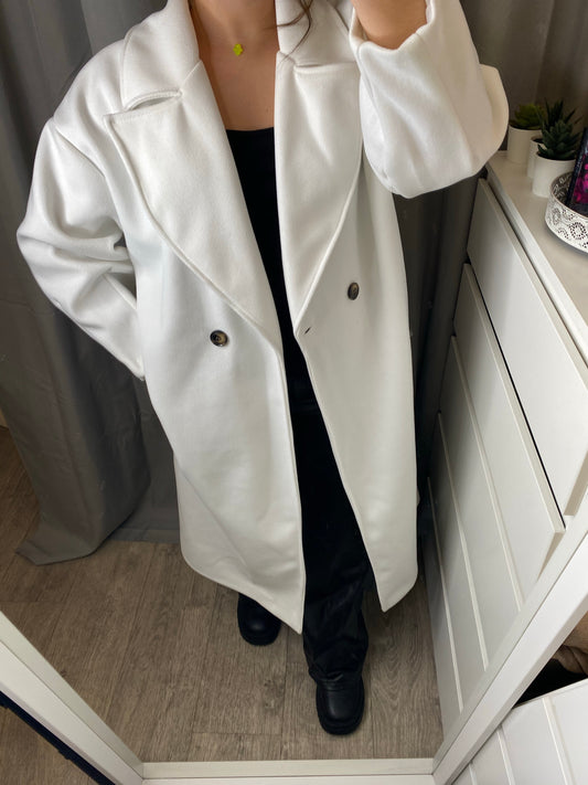 Manteau confort bis blanc